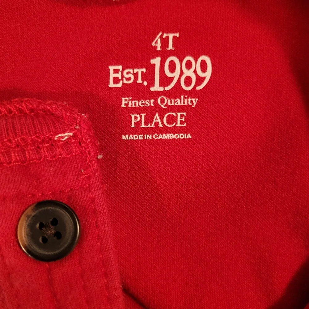 NWOT 2 Boy's Red Long Sleeve shirts 4T